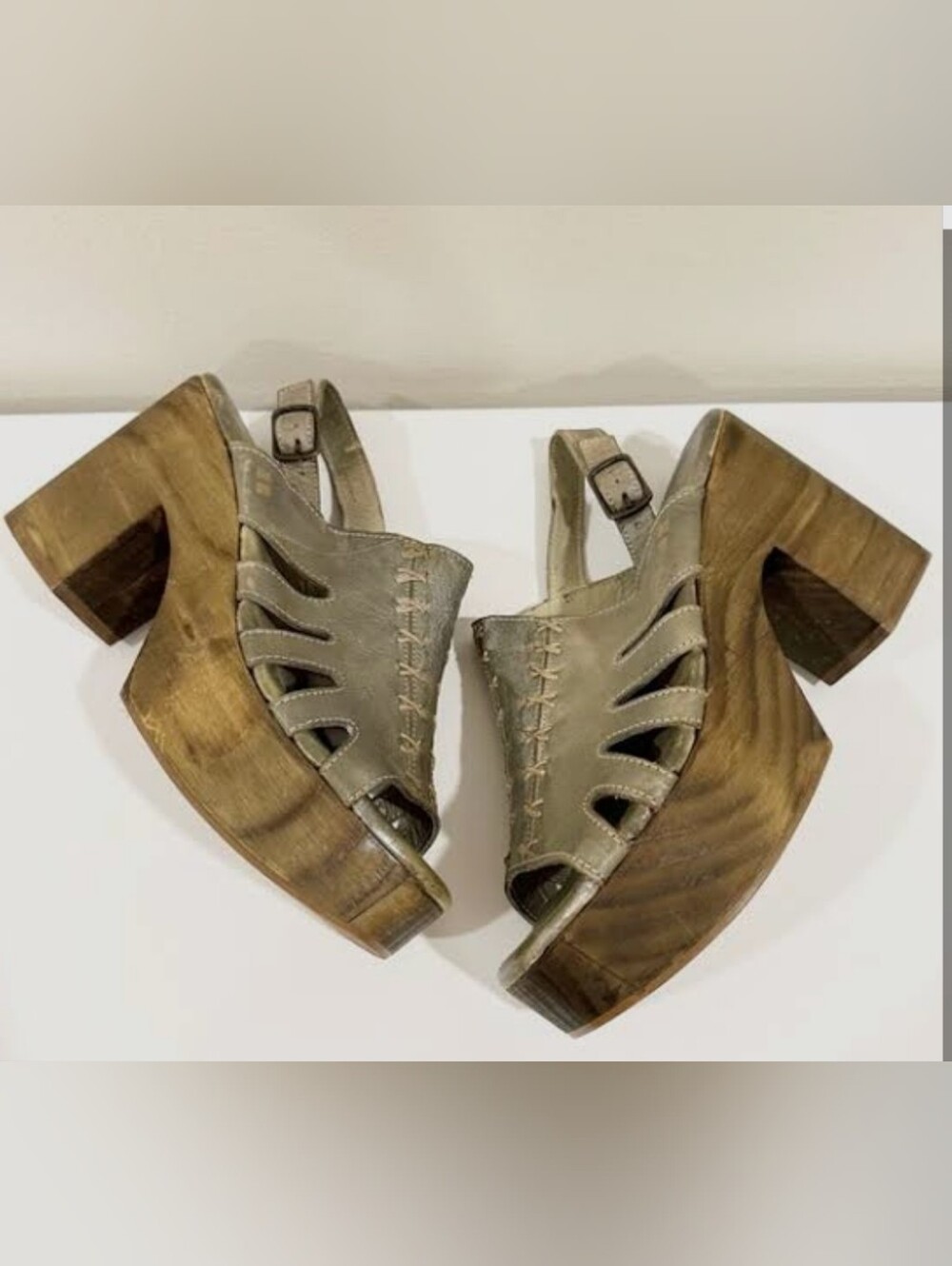 Bed Stu Fontella Heeled Leather Sandals Size  81/2